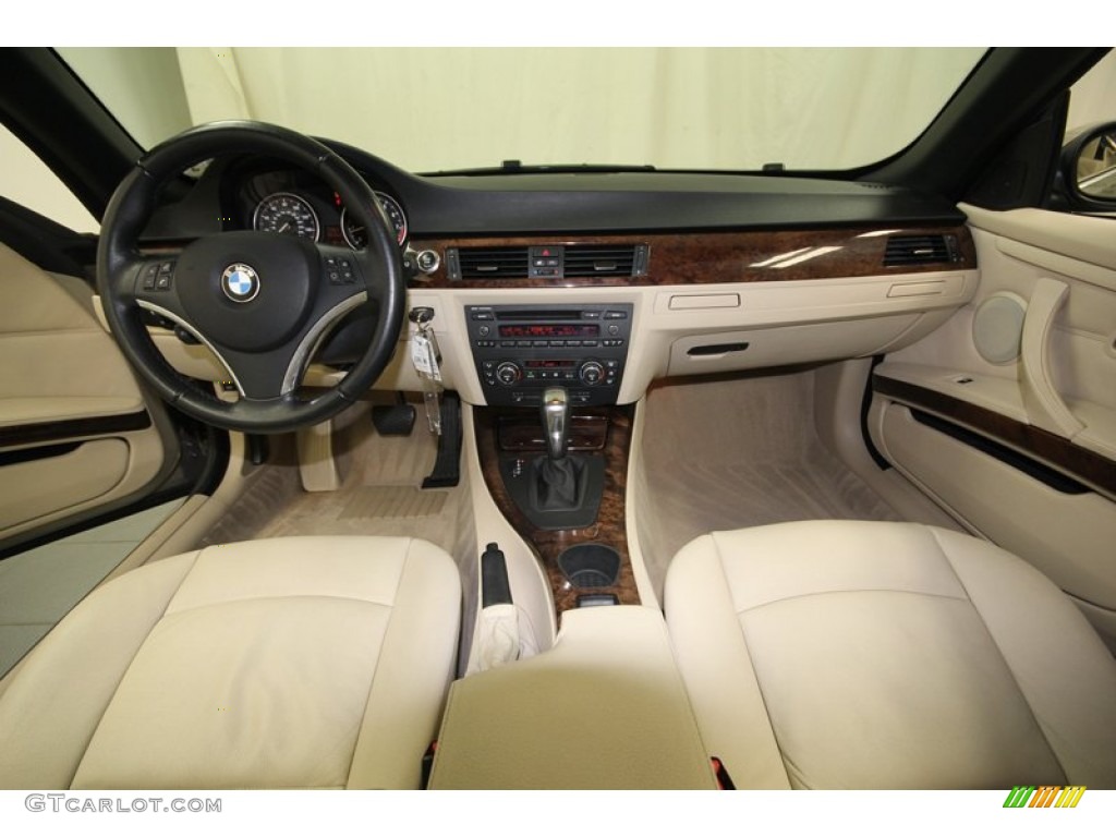 2008 BMW 3 Series 328i Convertible Cream Beige Dashboard Photo #74967486