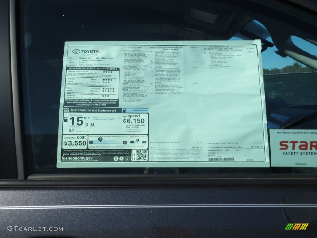 2013 Tundra TSS CrewMax - Magnetic Gray Metallic / Graphite photo #35