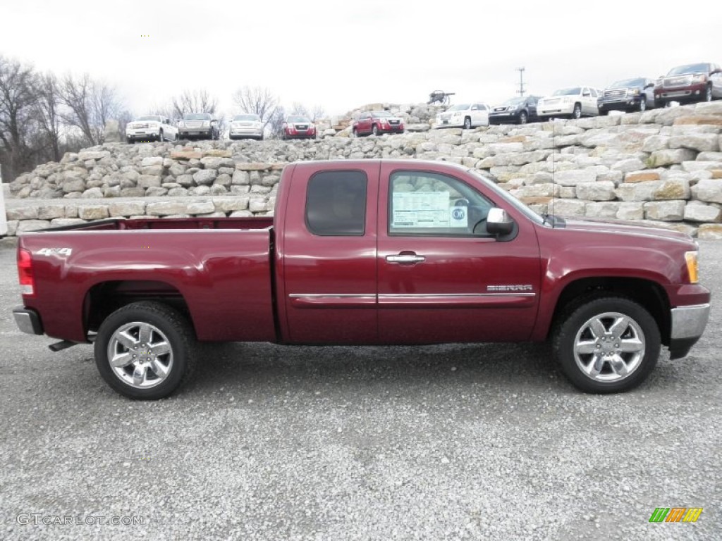 2013 Sierra 1500 SLE Extended Cab 4x4 - Sonoma Red Metallic / Ebony photo #1