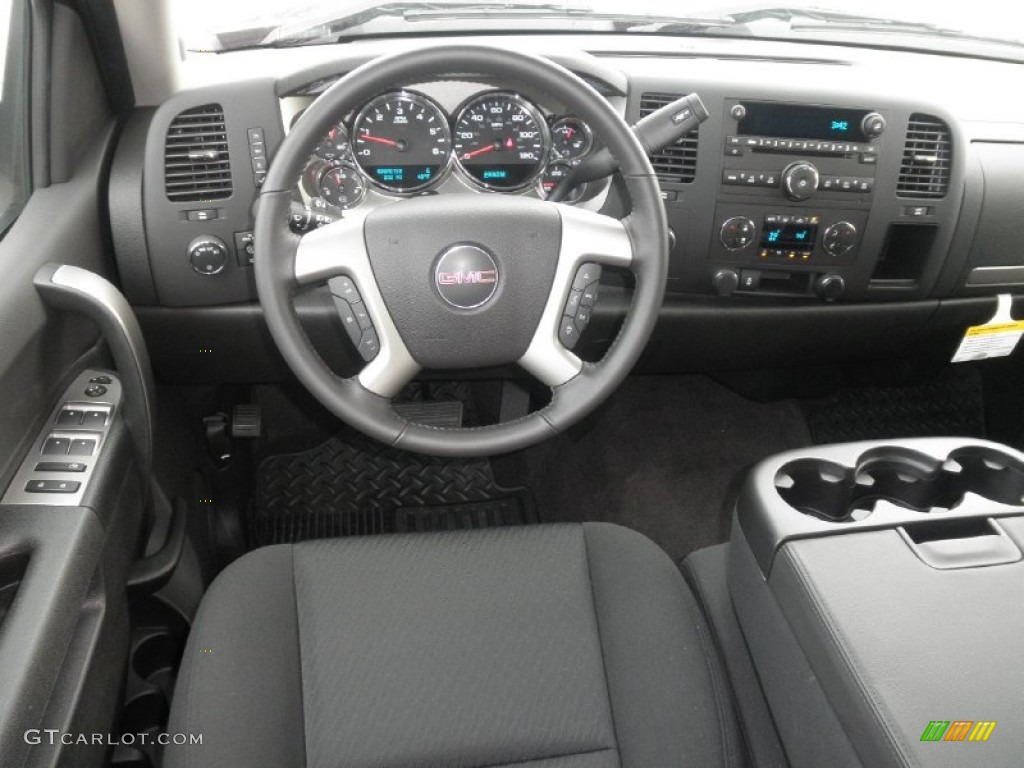 2013 GMC Sierra 1500 SLE Extended Cab 4x4 Ebony Dashboard Photo #74970283