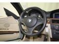 Cream Beige 2008 BMW 3 Series 328i Convertible Steering Wheel