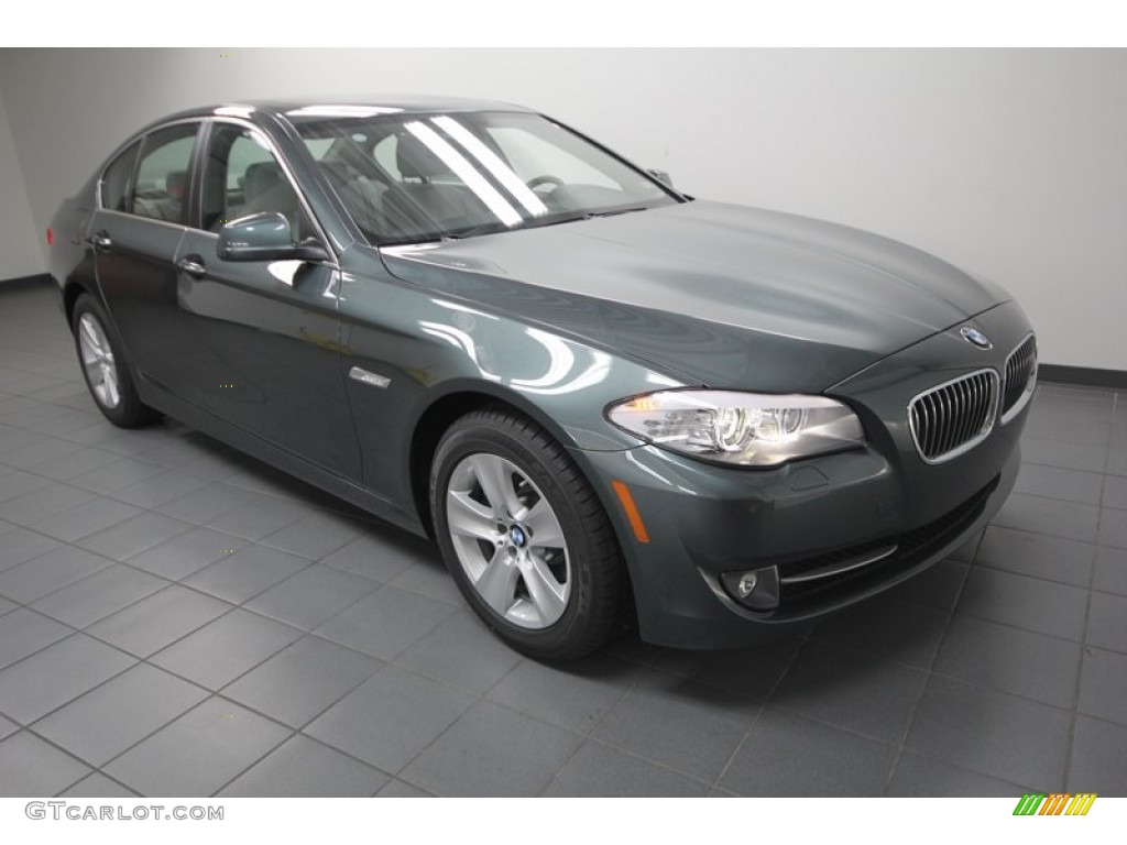 2013 5 Series 528i Sedan - Tasman Green Metallic / Everest Gray photo #1