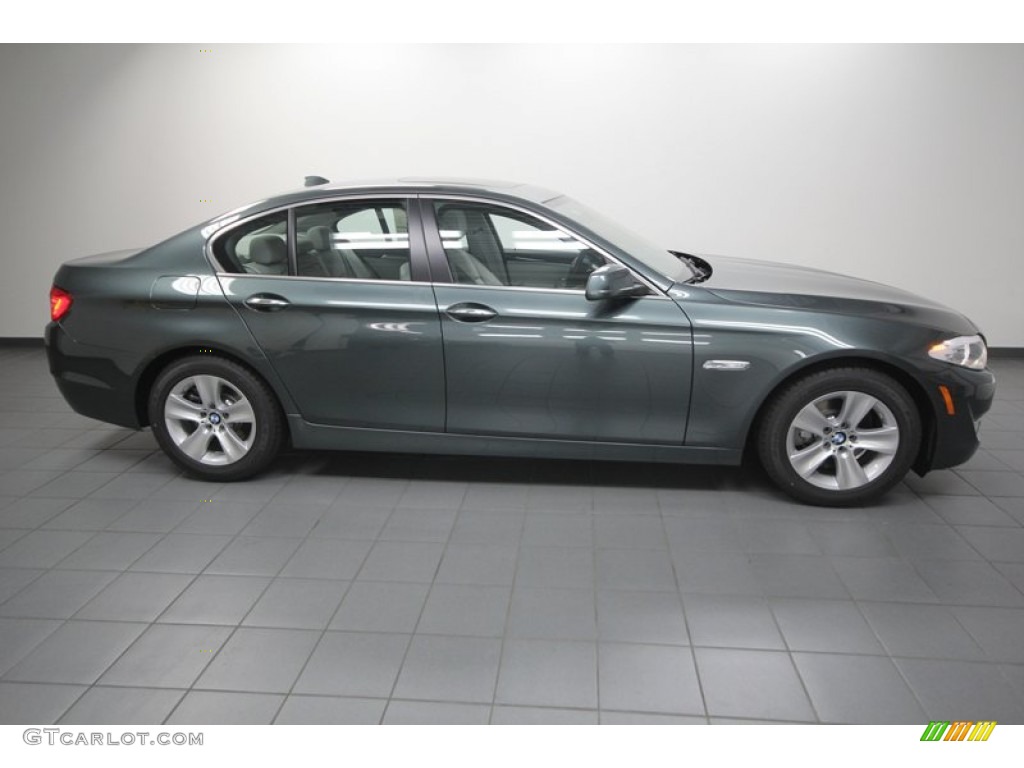 2013 5 Series 528i Sedan - Tasman Green Metallic / Everest Gray photo #2