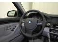 Everest Gray 2013 BMW 5 Series 528i Sedan Steering Wheel