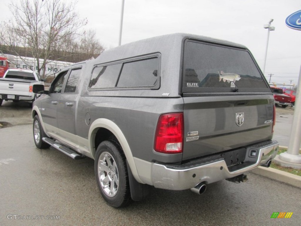 2009 Ram 1500 Laramie Quad Cab 4x4 - Mineral Gray Metallic / Dark Slate/Medium Graystone photo #3