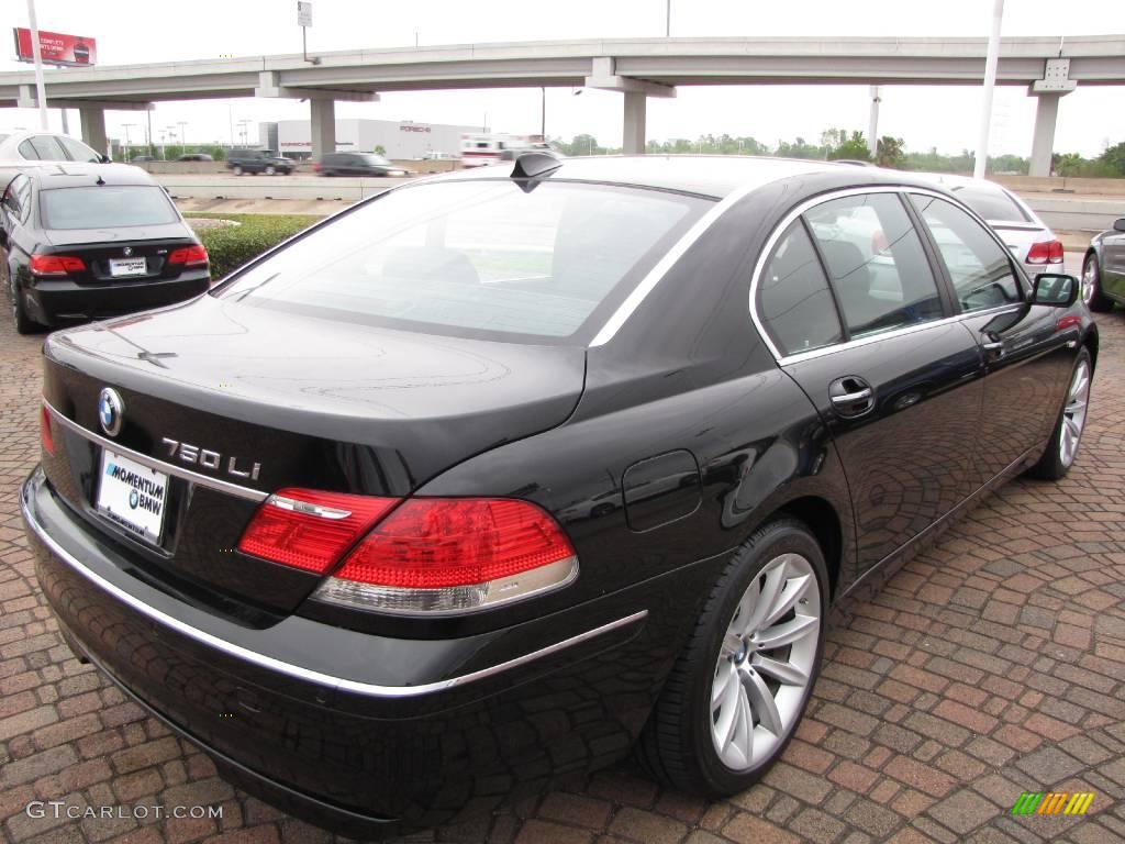 2007 7 Series 750Li Sedan - Jet Black / Black photo #13