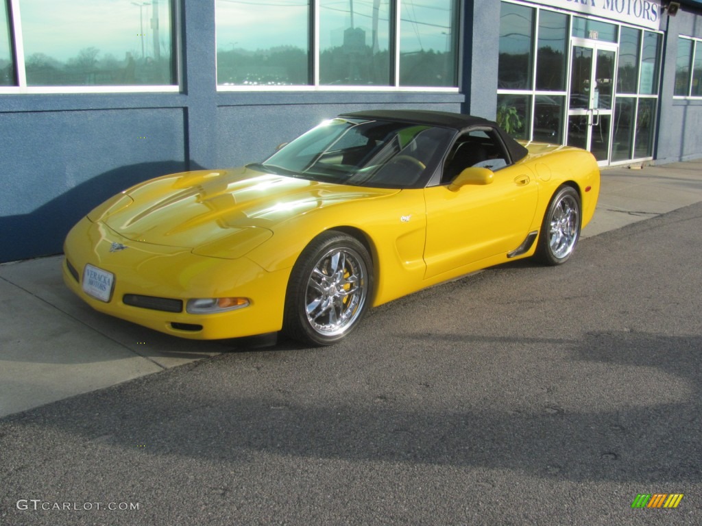 2003 Corvette Convertible - Millenium Yellow / Black photo #1