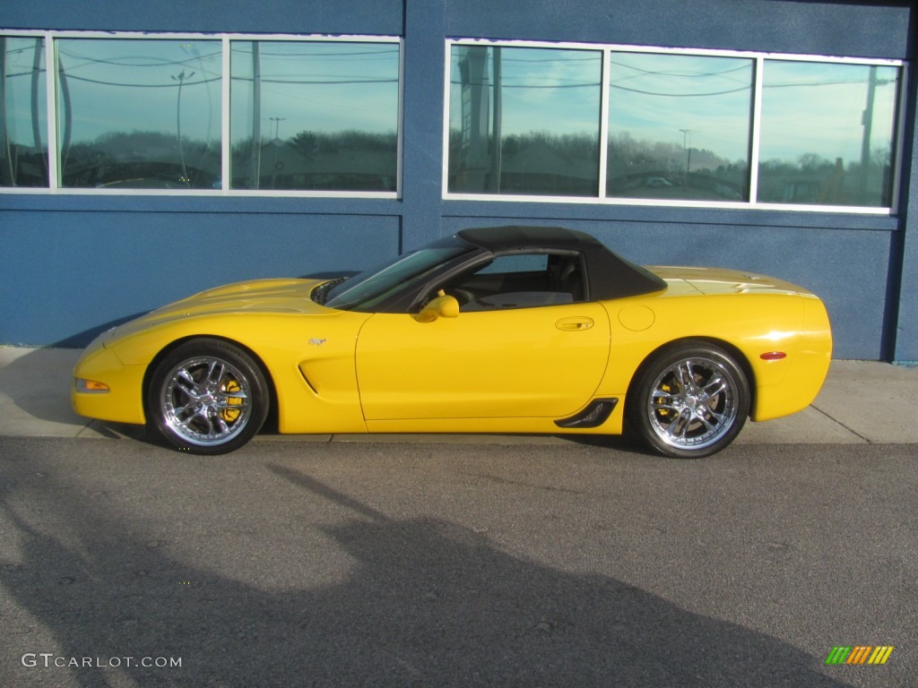 2003 Corvette Convertible - Millenium Yellow / Black photo #2