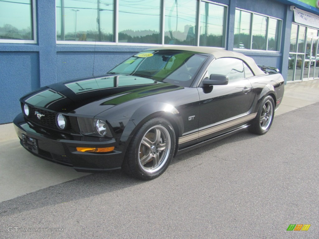 2005 Mustang GT Premium Convertible - Black / Medium Parchment photo #1