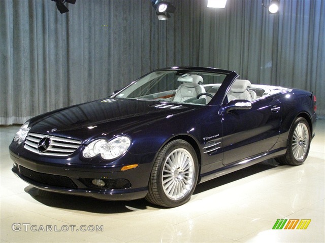 2005 Mercedes-Benz SL 55 AMG Roadster 2005 Mercedes-Benz SL55 AMG, Capri Blue / Ash Grey Leather Interior Photo #74976