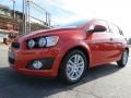 2013 Inferno Orange Metallic Chevrolet Sonic LT Hatch  photo #3