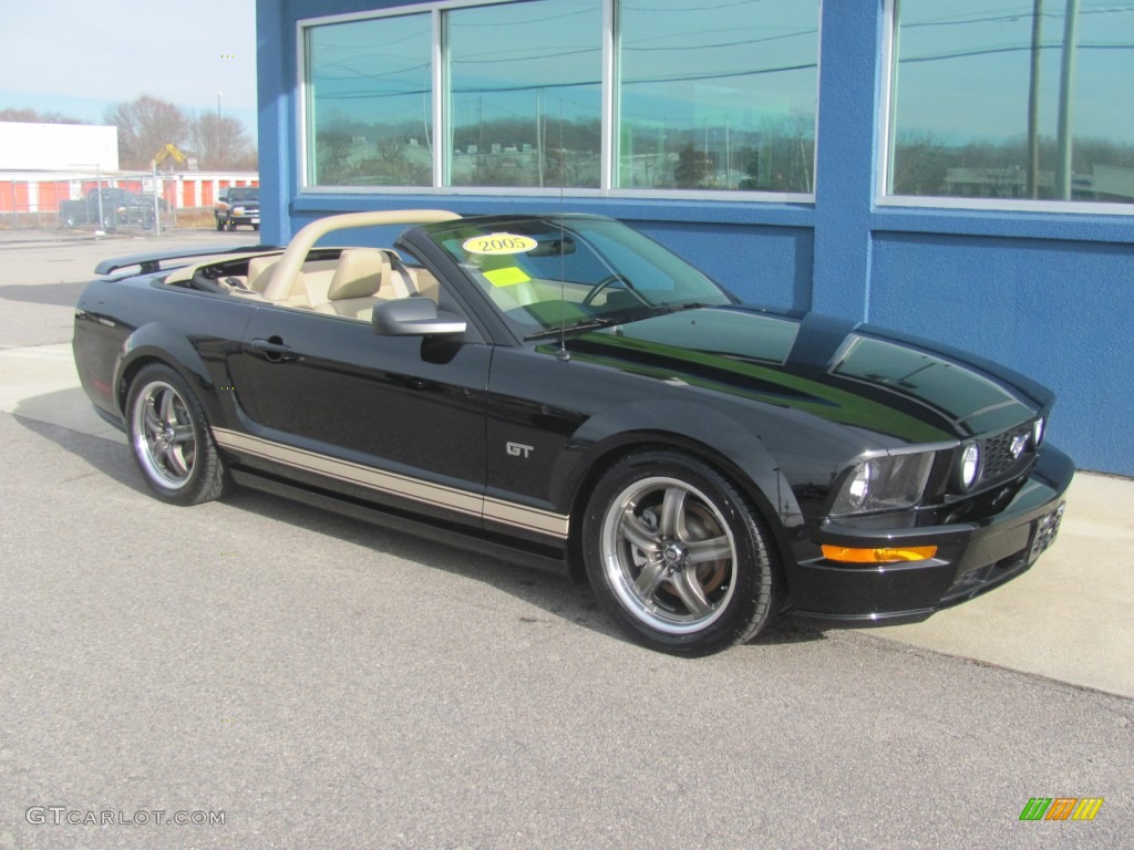 2005 Mustang GT Premium Convertible - Black / Medium Parchment photo #6