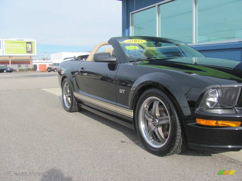 2005 Mustang GT Premium Convertible - Black / Medium Parchment photo #9