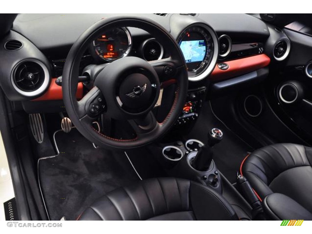 Lounge Championship Red Interior 2012 Mini Cooper John Cooper Works Coupe Photo #74975821