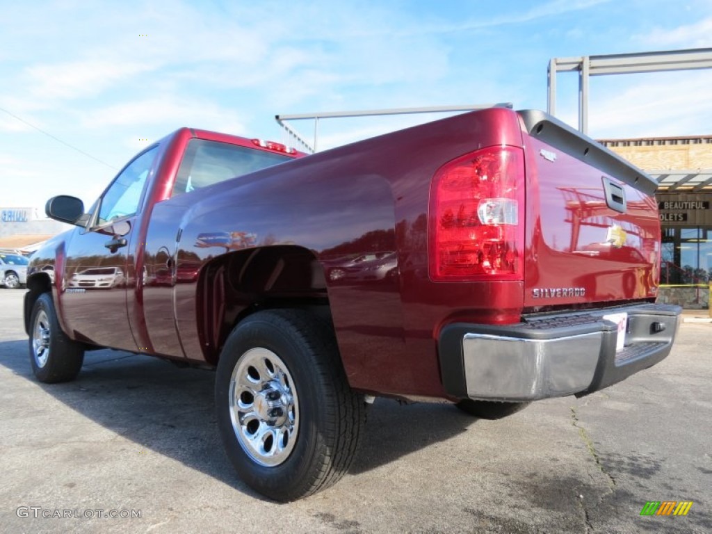 2013 Silverado 1500 LS Regular Cab - Deep Ruby Metallic / Dark Titanium photo #5