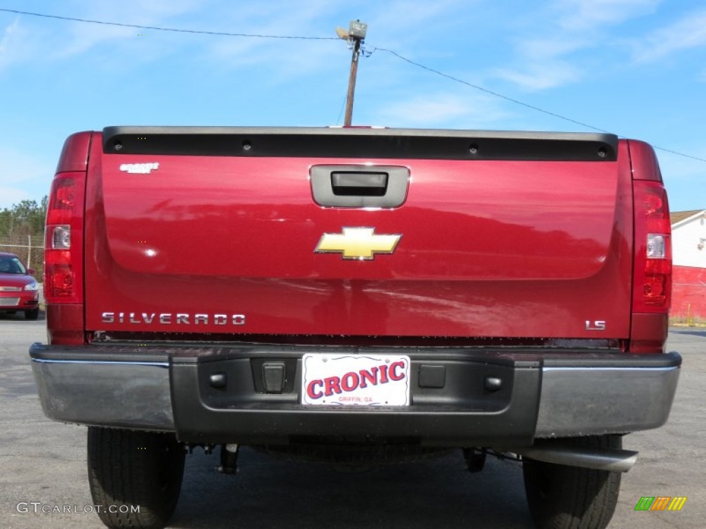 2013 Silverado 1500 LS Regular Cab - Deep Ruby Metallic / Dark Titanium photo #6