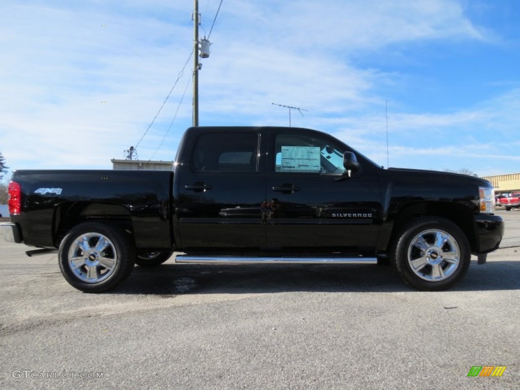 2013 Silverado 1500 LTZ Crew Cab 4x4 - Black / Light Cashmere/Dark Cashmere photo #8