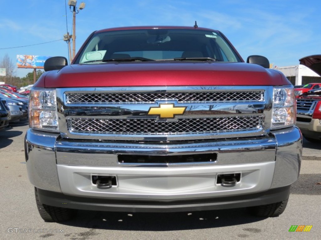 2013 Silverado 1500 LT Crew Cab 4x4 - Deep Ruby Metallic / Light Cashmere/Dark Cashmere photo #2