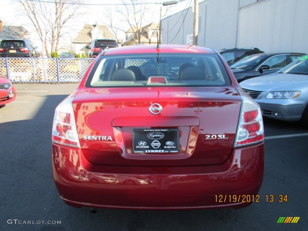 2007 Sentra 2.0 SL - Sonoma Sunset Red / Charcoal/Steel photo #4