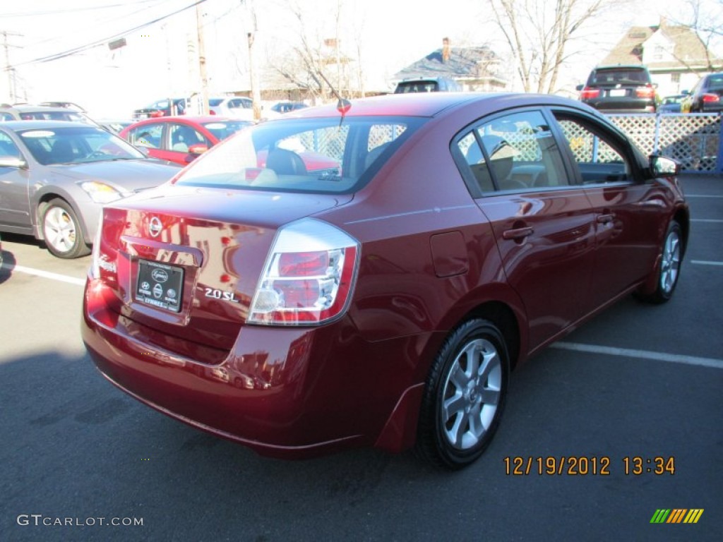 2007 Sentra 2.0 SL - Sonoma Sunset Red / Charcoal/Steel photo #5