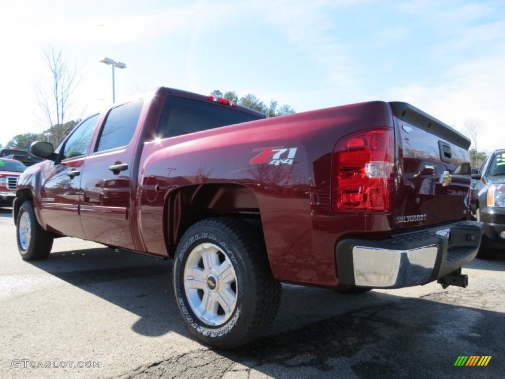 2013 Silverado 1500 LT Crew Cab 4x4 - Deep Ruby Metallic / Light Cashmere/Dark Cashmere photo #5