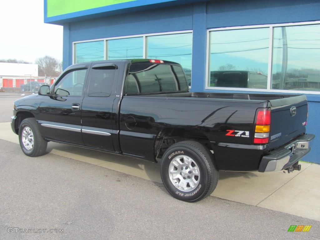 2005 Sierra 1500 Work Truck Extended Cab 4x4 - Onyx Black / Dark Pewter photo #3