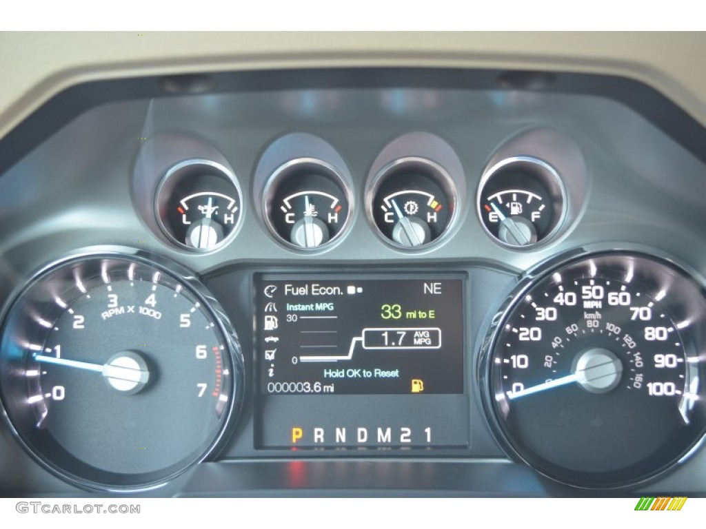 2013 Ford F250 Super Duty Lariat Crew Cab 4x4 Gauges Photo #74978237