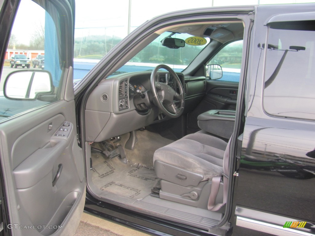 2005 Sierra 1500 Work Truck Extended Cab 4x4 - Onyx Black / Dark Pewter photo #11