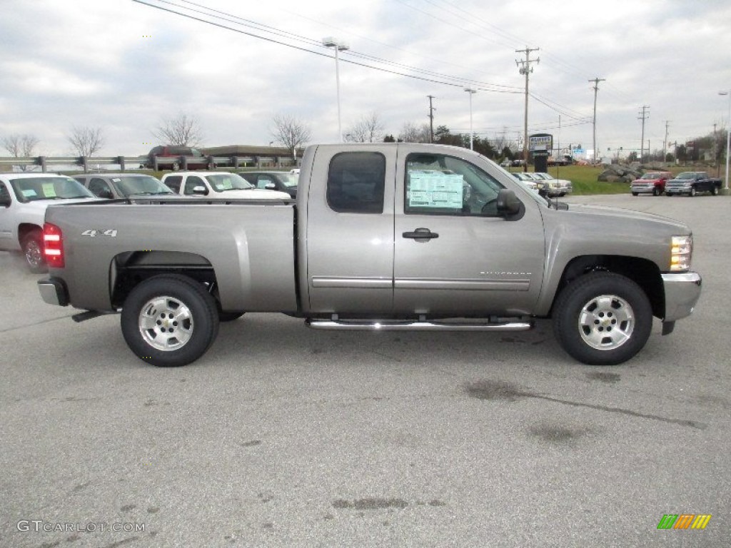 2013 Silverado 1500 LT Extended Cab 4x4 - Graystone Metallic / Ebony photo #3