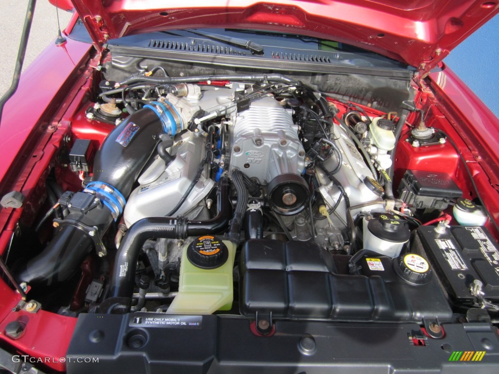 2003 Ford Mustang Cobra Coupe 4.6 Liter SVT Supercharged DOHC 32-Valve V8 Engine Photo #74979242