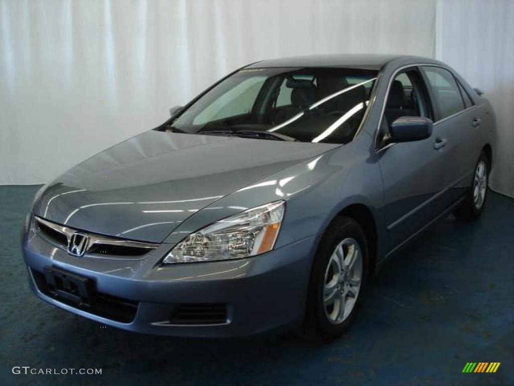 2007 Accord SE Sedan - Cool Blue Metallic / Black photo #1