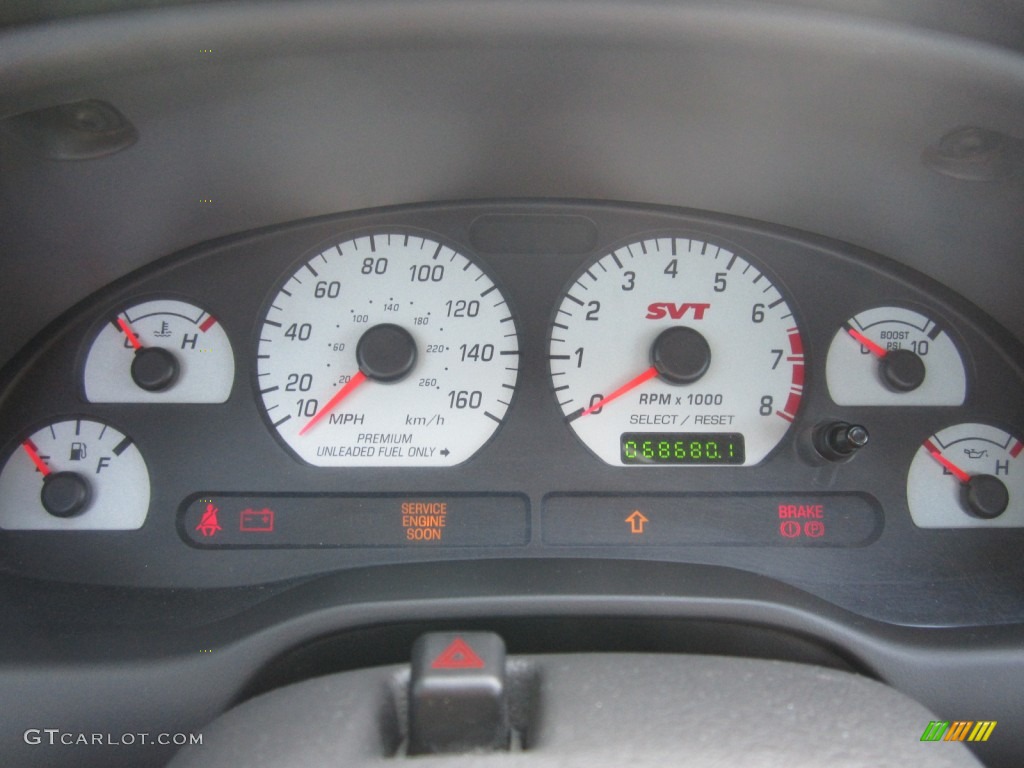 2003 Ford Mustang Cobra Coupe Gauges Photo #74979431