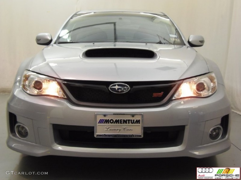 2013 Impreza WRX STi Limited 4 Door - Ice Silver Metallic / STi Carbon Black Leather photo #3