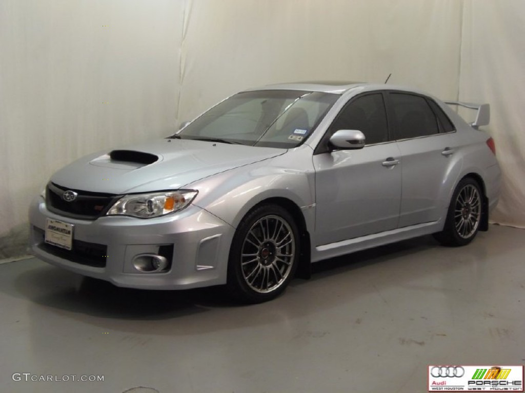 2013 Impreza WRX STi Limited 4 Door - Ice Silver Metallic / STi Carbon Black Leather photo #5