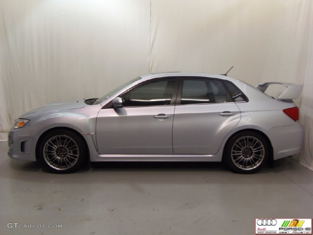 2013 Impreza WRX STi Limited 4 Door - Ice Silver Metallic / STi Carbon Black Leather photo #6