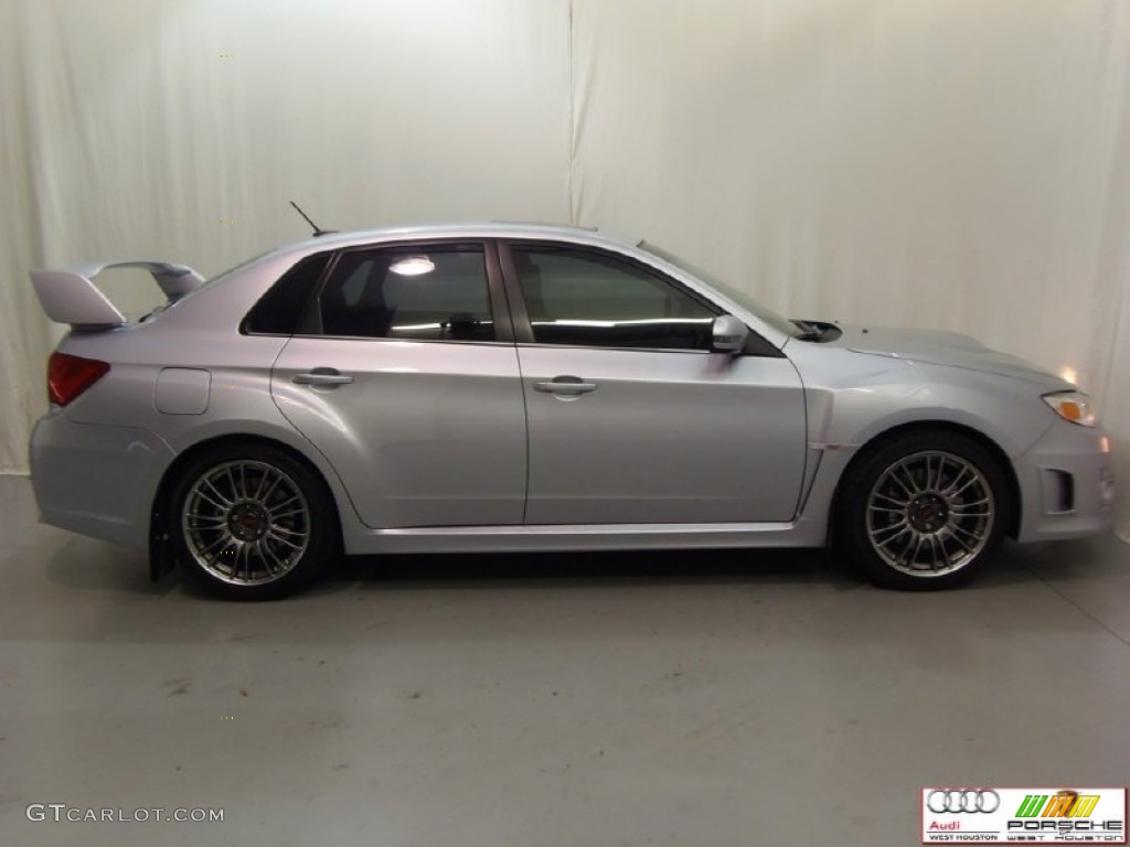 2013 Impreza WRX STi Limited 4 Door - Ice Silver Metallic / STi Carbon Black Leather photo #10