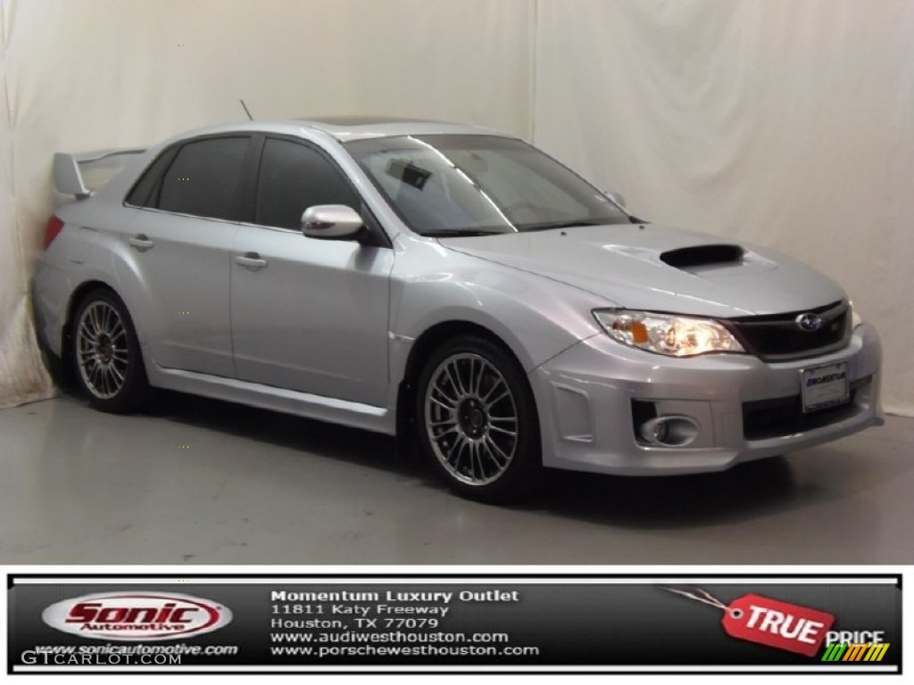 2013 Impreza WRX STi Limited 4 Door - Ice Silver Metallic / STi Carbon Black Leather photo #15