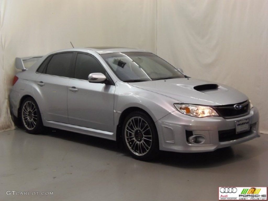 2013 Impreza WRX STi Limited 4 Door - Ice Silver Metallic / STi Carbon Black Leather photo #16