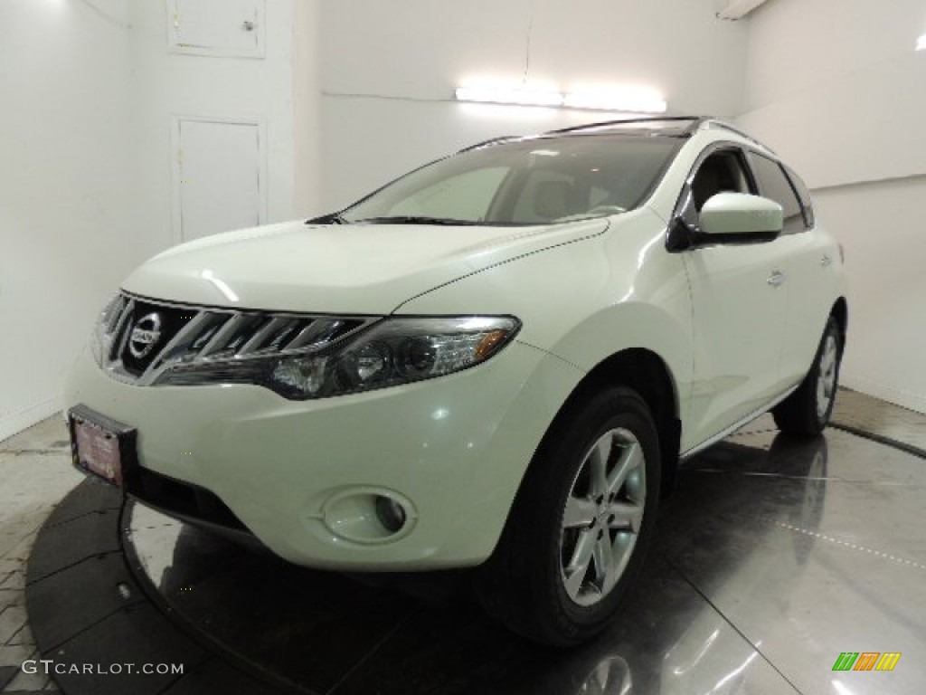 2009 Murano SL AWD - Glacier Pearl / Beige photo #1