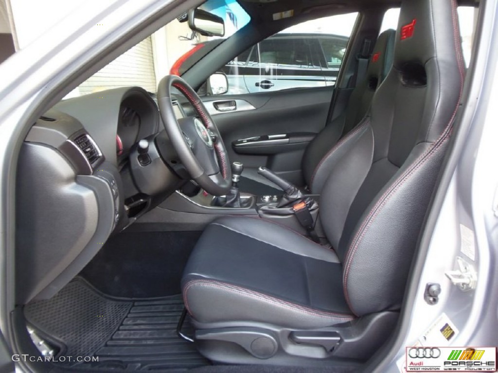 2013 Impreza WRX STi Limited 4 Door - Ice Silver Metallic / STi Carbon Black Leather photo #25