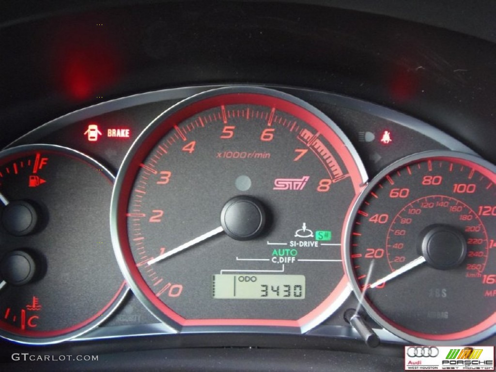 2013 Impreza WRX STi Limited 4 Door - Ice Silver Metallic / STi Carbon Black Leather photo #31