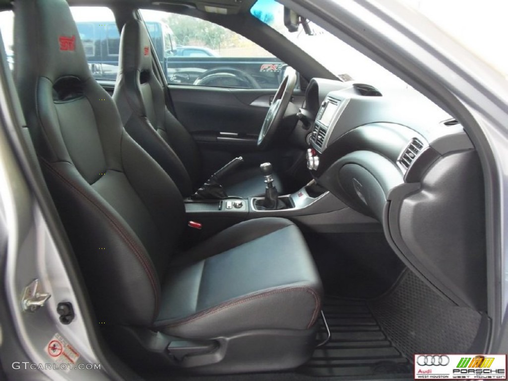 2013 Impreza WRX STi Limited 4 Door - Ice Silver Metallic / STi Carbon Black Leather photo #38