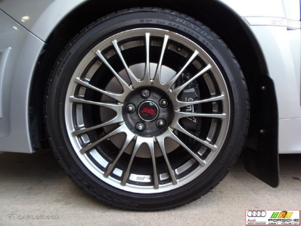 2013 Impreza WRX STi Limited 4 Door - Ice Silver Metallic / STi Carbon Black Leather photo #45
