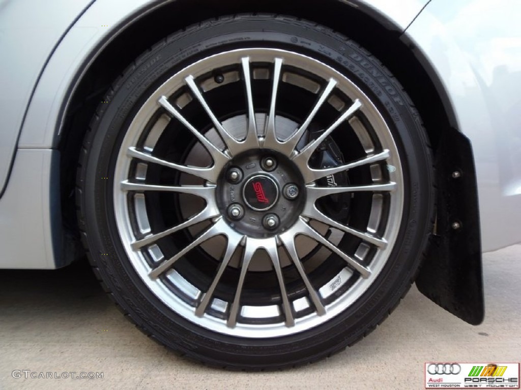 2013 Impreza WRX STi Limited 4 Door - Ice Silver Metallic / STi Carbon Black Leather photo #46