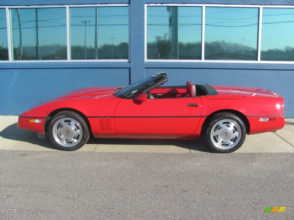 1988 Corvette Convertible - Flame Red / Red photo #8