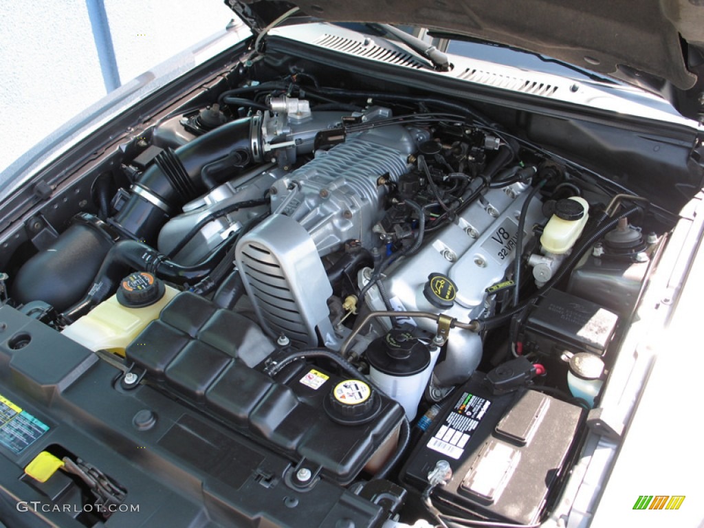 2003 Ford Mustang Cobra Convertible 4.6 Liter SVT Supercharged DOHC 32-Valve V8 Engine Photo #74983123