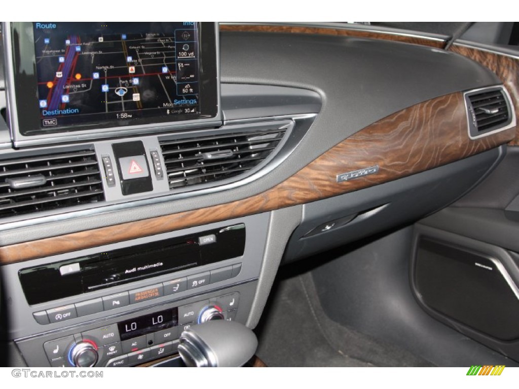 2013 Audi A7 3.0T quattro Prestige Black Dashboard Photo #74983954