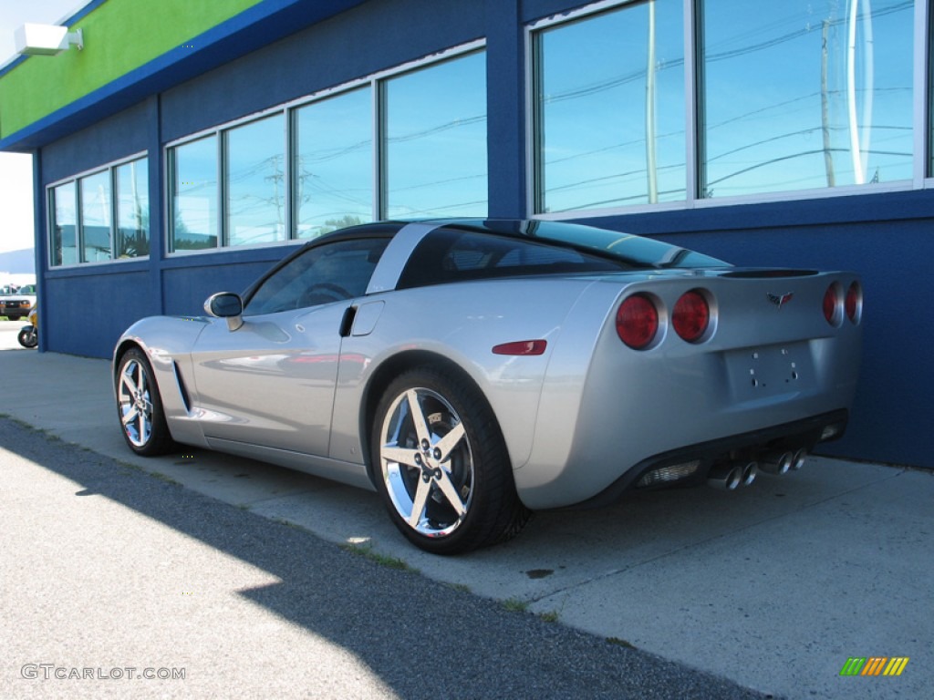 2008 Corvette Coupe - Machine Silver Metallic / Red photo #3