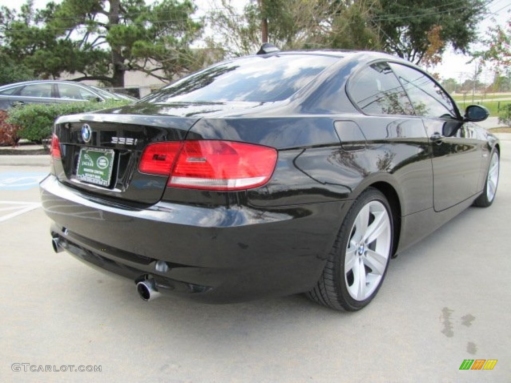 2009 3 Series 335i Coupe - Black Sapphire Metallic / Black photo #10