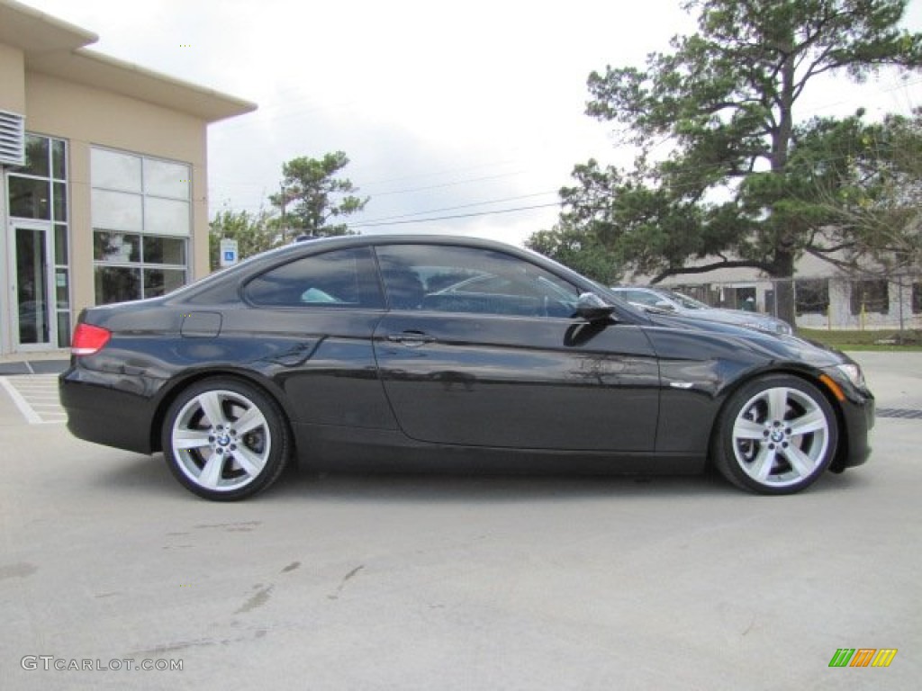 2009 3 Series 335i Coupe - Black Sapphire Metallic / Black photo #11